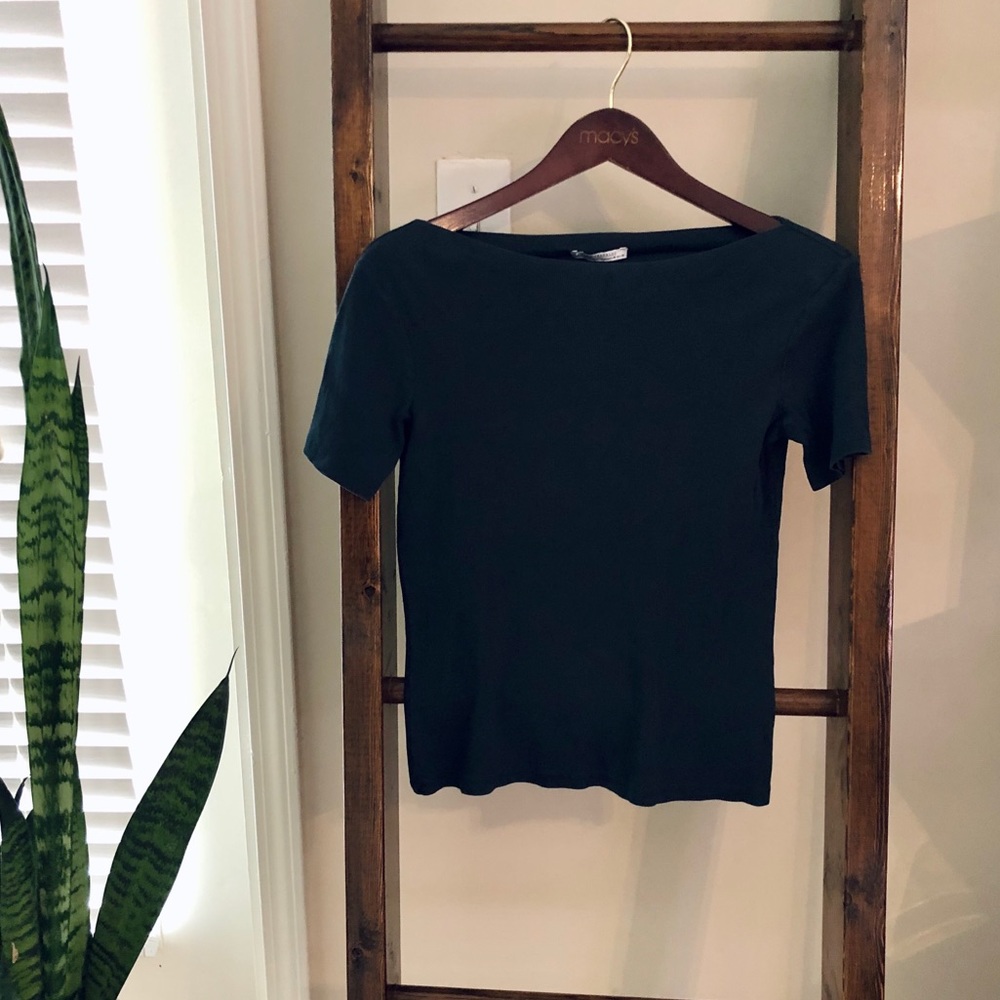 Zara dark green top